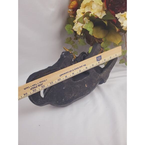 Black Unicorn Statue Vintage 1981 Universal Statuary Gold Horn 14” 80s Figurine - Picture 8 of 10